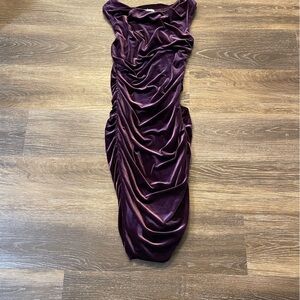 H&M Velvet Purple Dress. XS. Never Worn With Tags. NWT.